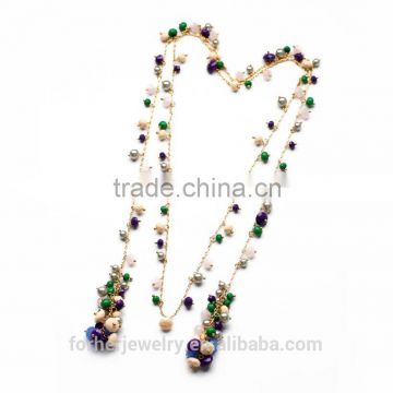 Hot selling fashion handmade chunky pearl necklaces SKA4706