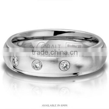 Cobalt Diamond Wedding Band Ring