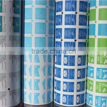 Hot Sell Multilayer Printed Aluminum Foil Wrapping Paper For Alcohol Swabs