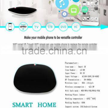2016 Universal /TV /DVD /Air conditionner wifi smart remote controller, integrate IR to Wi-fi singal; wi-fi relay IR