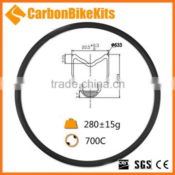 OEM Wholesale CarbonBikeKits full carbon fiber 24mm profile tubular disc road rim ready bicycle carbon NR24T