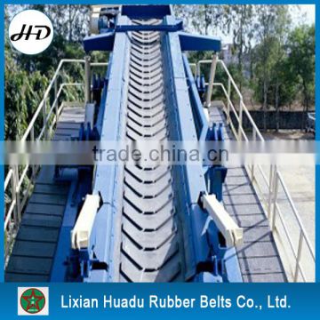 6mm/14mm/32mm cleat height chevron profile belt for steep angle conveyor