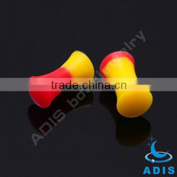 Popular Styled Mix-colored Silicon Ear Tunnel Plugs Logo Flesh