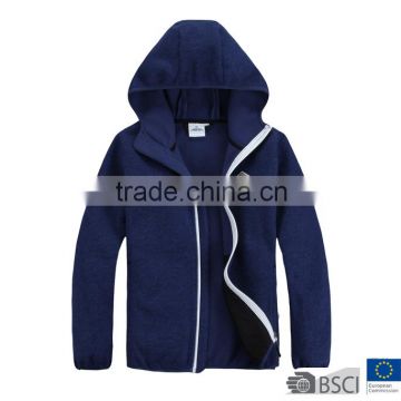 Children Solid 3 Layers Bonded Waterproof Softshell Jacket Navy