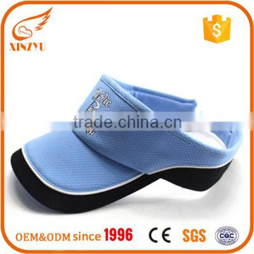 100% Cotton sky blue running custom visor cap