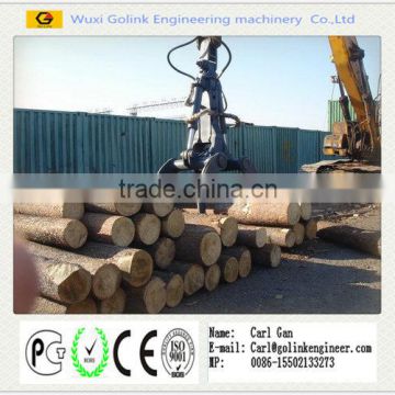 excavator log hydraulic grab/hydraulic timber grab/rotating stone grab