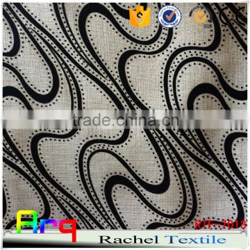 flocking abstract new design for modern sofa cover, curtain, black and white color, egyptian poly cotton fabric