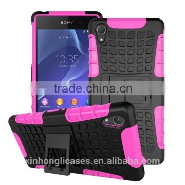 Wholesale Hybrid Shock proof Stand Cell Phone Case For Sony Xperia z1