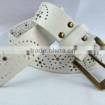white fashion metal rivet belts fashion studded belts