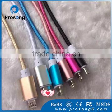Sample supplied 2 in 1 cable with nylon braided cable