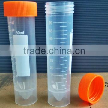 50ml plastic test tubes with standing bottom