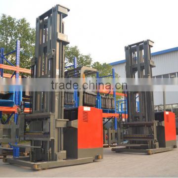 alibaba top narrow aisle forklift manufactuer 1ton 3way pallet stacker made in china