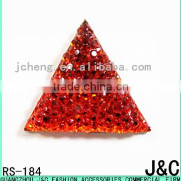 tea color star effect triangle shaped resin stone