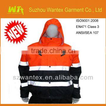 EN471 reflective winter construction safety clothing waterproof jackets