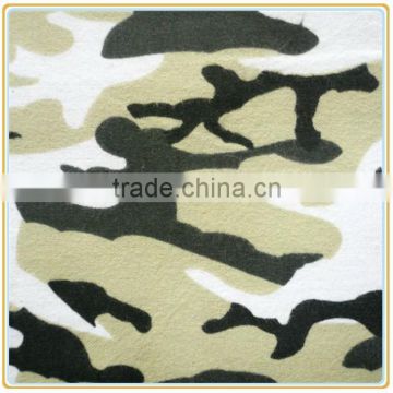 Plain Cotton Camouflage Printed Flannel Fabric