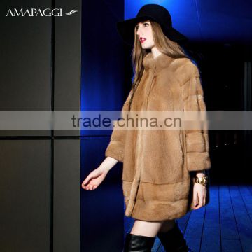 Wholesale new design mink women fur coat in China