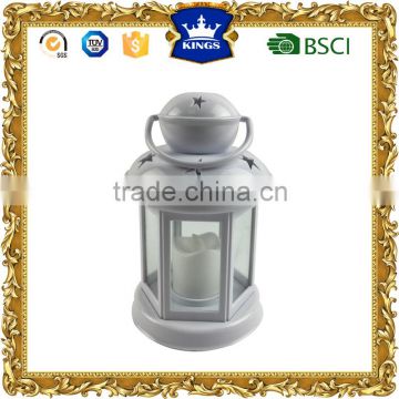 LED Plastic white color candle lanterns KL1002