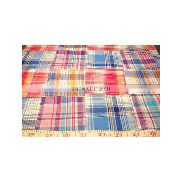 patchwork madras plaid fabric