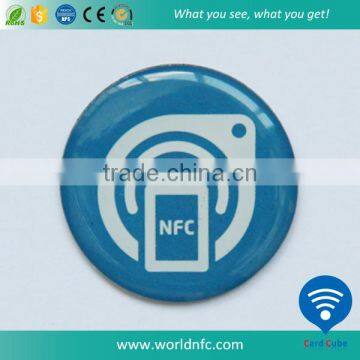 Competitive Price Dia 30mm Epoxy NFC Tag / Custom Waterproof NFC Tag with URL Encoding