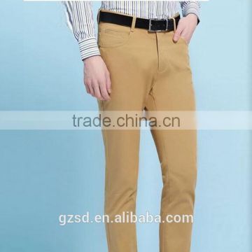 2015 Slim fit Latest Hot Selling Khaki Casual Pants for Men