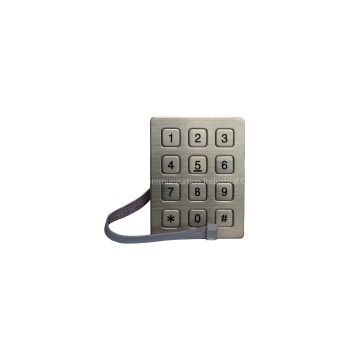 IP65 Rugged Metal Keypad Stianless Steel Keypad for Payphone