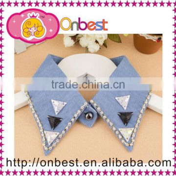 Wholesale Newest Fashion Blue jeans collar jeans fake collar