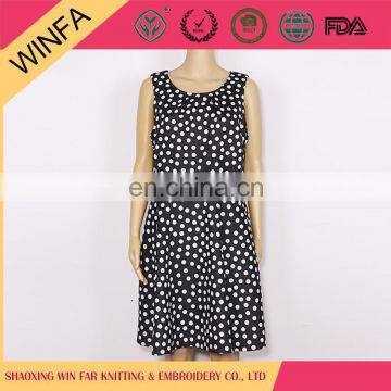 Wholesale Factory direct sale free patten white spot summer dress