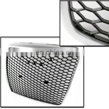 Bumper Radiator Silver Frame Trim Radiator Grill Grille 05-11 For AUDI A6 C6 RS6