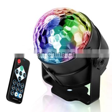 7 Colors Sound Activated Remote Control Dj Lights Rotating crystal ball disco lights Strobe led stage lights for Bar Club