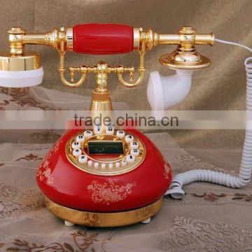 NeW Phone RETRO RED PUSH BUTTON DESK TELEPHONE VINTAGE