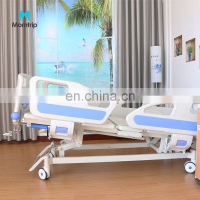 Loading Bearing 250kgs Metal Bed Surface Cheap 4 Crank Medical Bed 5 Function Nursing Patient Hospital Bed with mattress