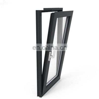 Miami approval aluminum hurricane proof high impact tilt and turn window with high quality and security