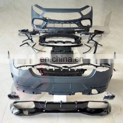 High Quality Auto Parts Car Bumpers For Benz CLS 2019-2021 W257 C257 Change to AMG-GT63S Grille Rear Diffuser With Tips Body Kit