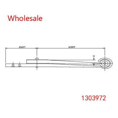 1303972 Heavy Duty Vehicle Rear Axle Spring Arm Wholesale For Scania