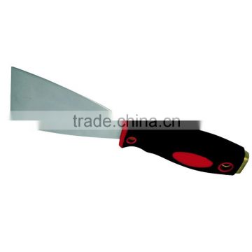 different color plastic putty knife with plastic handle