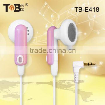 2015 free sample popular cute design different color plastic earphone for mobiles, earphone for pc and laptops