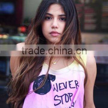 high quality ready stock fashion young girl 100%ACRYLIC FASHION HOT wholesale tank top