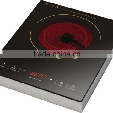 Stainless steel housing touch control induction portable electric infrared cooker
