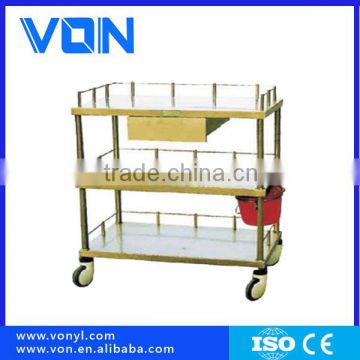 Stainless Steel treatment Trolley with 3layers