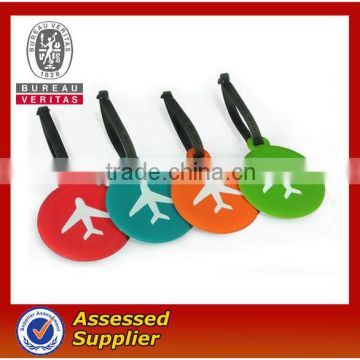 promotional debossed PVC 3D soft travel luggage id tag