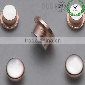 Manufacture non-stand Rivet-type electrical contact/ three composite tri-metal rivets for relay