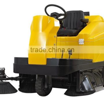 Dual brushes automatic ride on floor sweeper machine