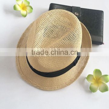 Men's Hollow Straw Hat,Cheap Plain Panama Hat