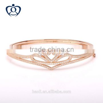 China supply Rose Gold Plated Bangle Latest Design Daily Wear Bangle