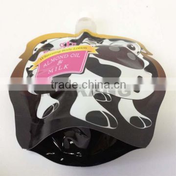 Standing body lotion plastic packaging bag
