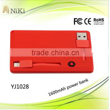 factory wholesale super slim credit card power bank mobile battery power bank