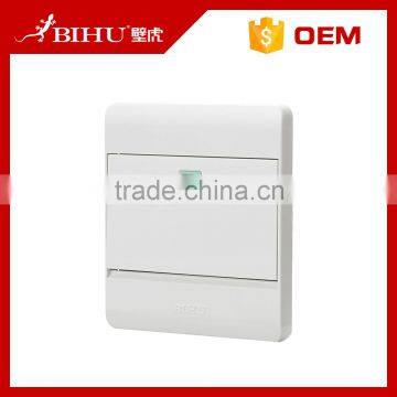 Hight quality white color PC wall panel 1 gang 2 way switch for home