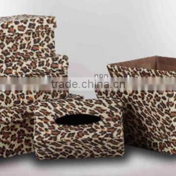 leopard print tissue box, tissue organizer, tissue holder