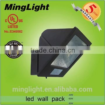 80 watt DLC led wallpack , 40w 60w 80w DLC UL cUL led wall pack light