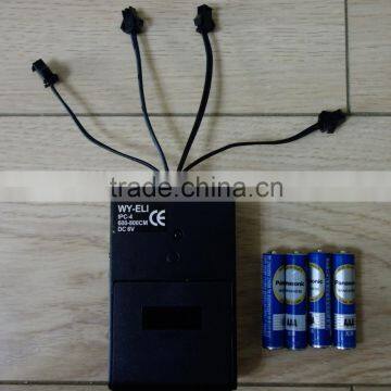 WY-ELI-IPC-4-4-600cm-800cm AAAX4PCS 6V Sequential flash EL WIRE Battery INVERTER